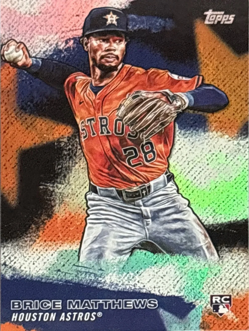 Topps Houston Astros Brice Matthews Rookie Card